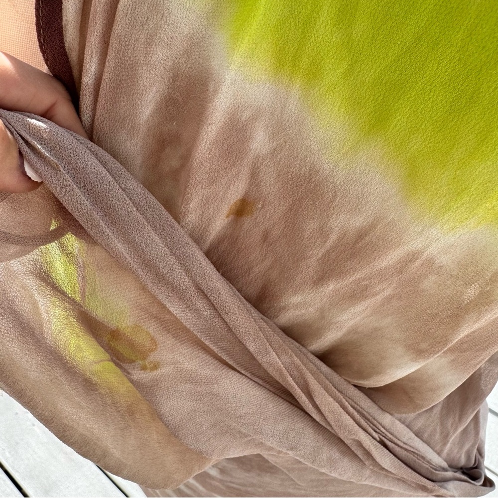 Young Fabulous & Broke Asymmetrical Tie-Dye Dress in Brown and Green - Picture 8 of 9